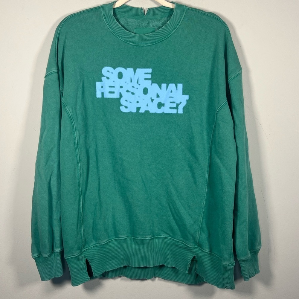 Aerie The Chill Crew Sweatshirt “Some Personal Space?” XS - Picture 4 of 9